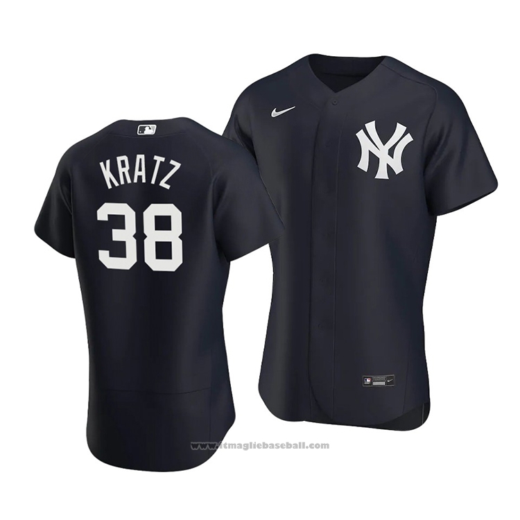 Maglia Baseball Uomo New York Yankees Erik Kratz Alternato Autentico 2020 Blu
